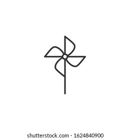 pinwheel icon template color editable. pinwheel symbol vector sign isolated on white background.