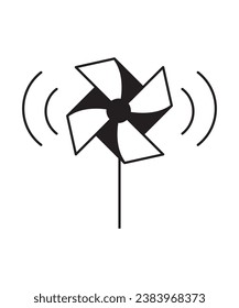 Pinrad-Symbol, Vektorgrafik beste flache Symbol.