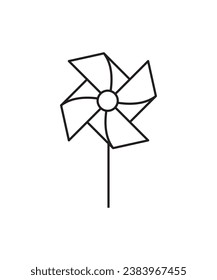 Pinrad-Symbol, Vektorsymbol der besten Linie.
