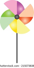 pinwheel icon vector illustration for design element, logo concept, or toy related template