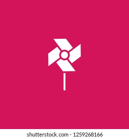 pinwheel icon vector. pinwheel sign on pink background. pinwheel icon for web and app
