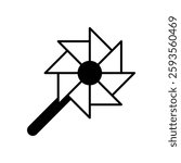 Pinwheel icon vector stock illustration