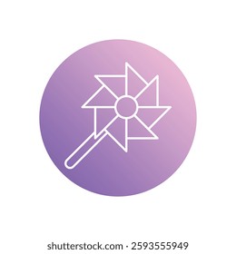 Pinwheel icon vector stock illustration