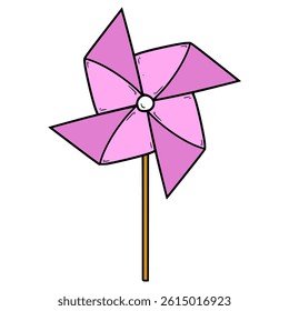pinwheel illustration hand drawn isolated vector