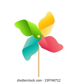 pinwheel isolated on white. vector.