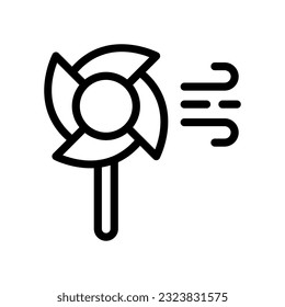 pinwheel line icon illustration vector graphic