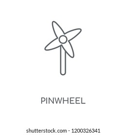 Pinwheel linear icon. Pinwheel concept stroke symbol design. Thin graphic elements vector illustration, outline pattern on a white background, eps 10.