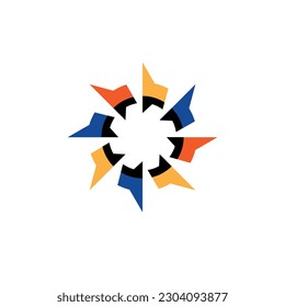 pinwheel logo design for any kind of brand symbol