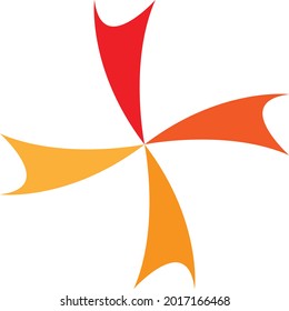 Pinwheel logo design vector stock