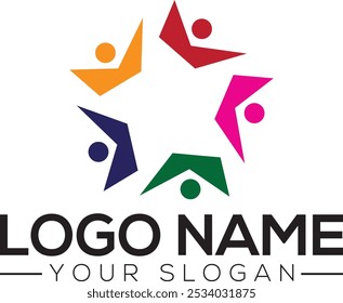 Modelos de logotipo do Pinwheel. Sinais simples circulares, formas coloridas para design abstrato, arco-íris spinner, modelos de logotipo de empresas diferentes, vetor isolado Rotate LOGO