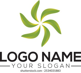 Modelos de logotipo do Pinwheel. Sinais simples circulares, formas coloridas para design abstrato, arco-íris spinner, modelos de logotipo de empresas diferentes, vetor isolado Rotate LOGO