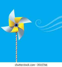 pinwheel on a blue sky