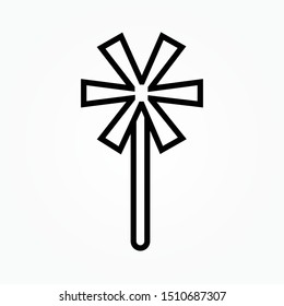 Pinwheel sign icon design vector illustration