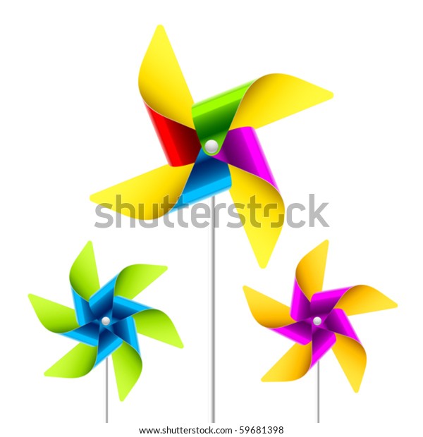 Pinwheel Toy Vector Illustration Stock Vector (Royalty Free) 59681398 ...