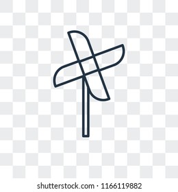 Pinwheel vector icon isolated on transparent background, Pinwheel logo concept