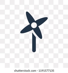 Pinwheel vector icon isolated on transparent background, Pinwheel transparency concept can be used web and mobile
