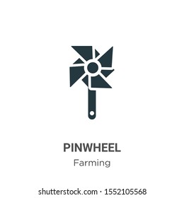 Pinwheel vector icon on white background. Flat vector pinwheel icon symbol sign from modern gardening collection for mobile concept and web apps design.