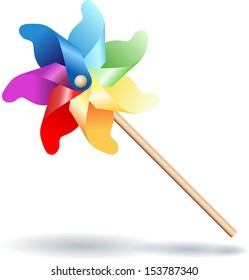 Pinwheel, vector illustration