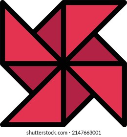 pinwheel Vector illustration on a transparent background. Premium quality symbols. Stroke vector icon for concept and graphic design.