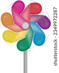 Pinwheel vector image or clipart