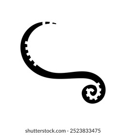 Vector del icono del glifo del parásito del oxiuro. signo del parásito del oxiuro. ilustración aislada del símbolo