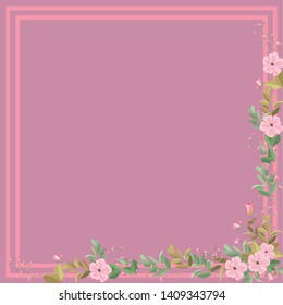 Pinxs design pattern pink cute flowers for hijab and scarf