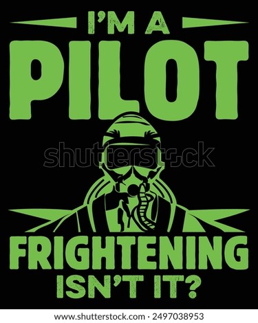 Piolot tshirt design vector illustration