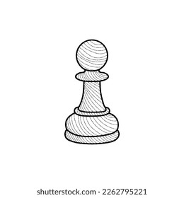 Pion chess objective illustration creative design