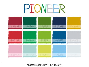 Pioneer Color Tone with Code Vector Illustration