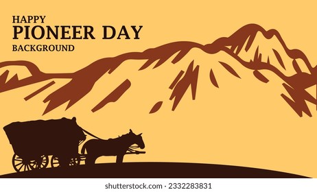 The Pioneer Day abstract background with brown color silhouette will portray the pioneers' journey in a contemporary. brown tones will evoke the rugged and and rustic nature of the pioneer lifestyle.