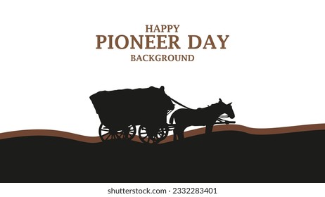 The Pioneer Day abstract background will feature an artistic and modern interpretation of the pioneers' journey, with a focus on a dark brown silhouette. 