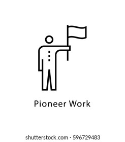 Pioneer Work Vector Line Icon