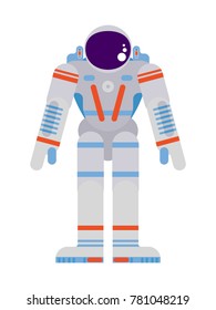 pioneering astronaut in a spacesuit on a white background vector work