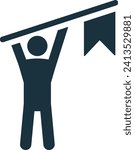 Pioneering icon. Simple creative element. Filled monochrome Pioneering icon for templates, infographics and banners