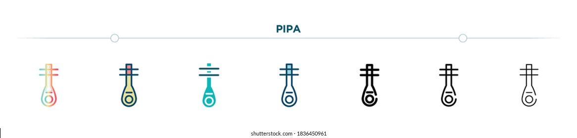 pipa icon designed in gradient, filled, two color, thin line and outline style. vector illustration of pipa vector icons. can be used for mobile, ui, web
