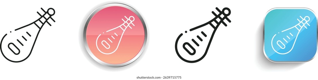 pipa icon. Thin Linear, Regular and Button Style Design Isolated On White Background