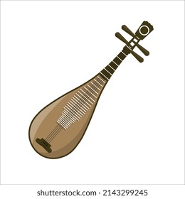 Pipa Musical Instrument. Vector Illustration