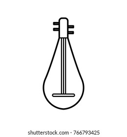 pipa musical instrumental icon outline