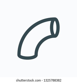 Pipe bend linear icon, tube bend vector icon