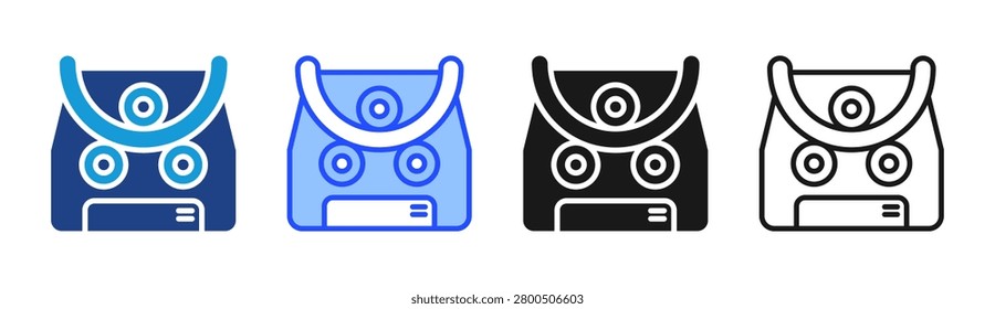 Pipe Bender icon set multiple style collection