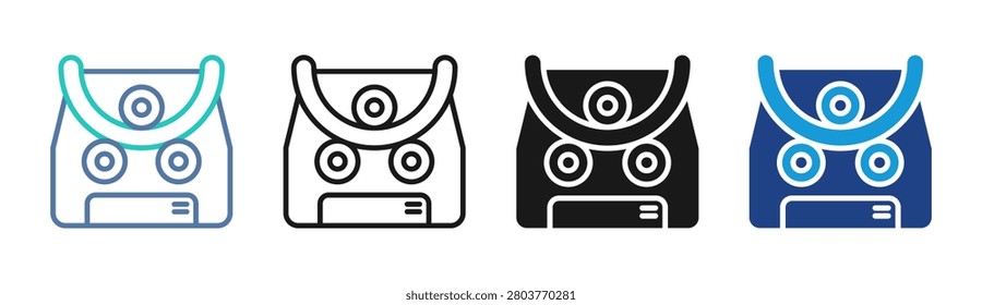 Pipe Bender icon set multiple style collection