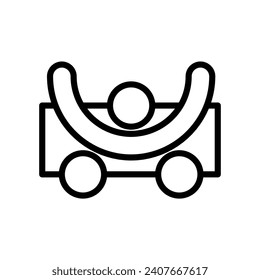 Pipe Bender Machine line icon, outline icon, vector, pixel perfect icon