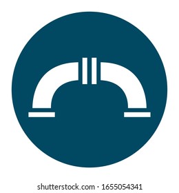 pipe block and flat style icon design, Oil industry Gas energy fuel technology power industrial production and petroleum theme Vector illustration