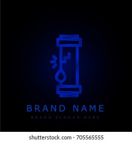 Pipe blue chromium metallic logo