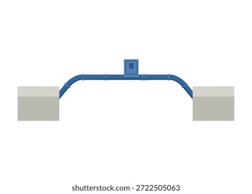 Rohrbrücke. Einfache, flache Illustration.
