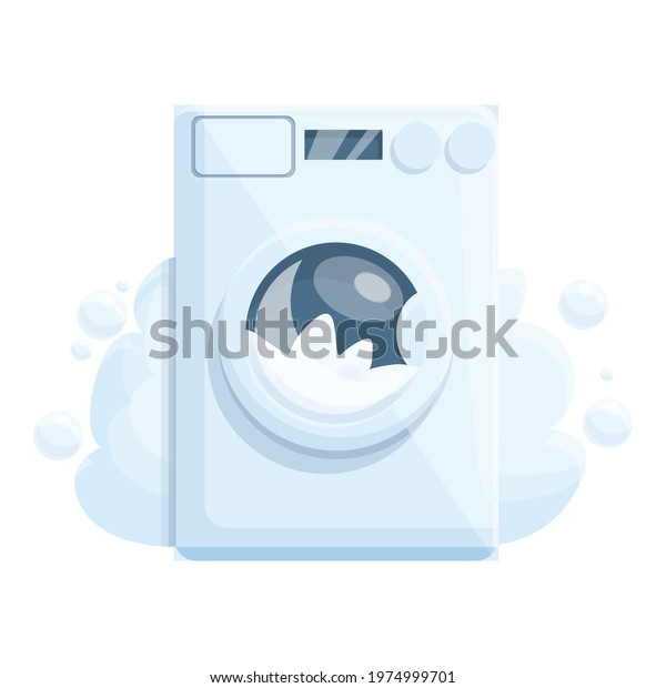 Pipe broken washing machine icon. Cartoon of
Pipe broken washing machine vector icon for web design isolated on
white background