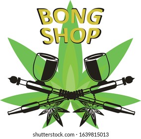Pipe Cannabis Marijuana Logo Vector Design