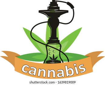 Pipe Cannabis Marijuana Logo Vector Design