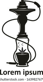 Pipe Cannabis Marijuana Logo Vector Design