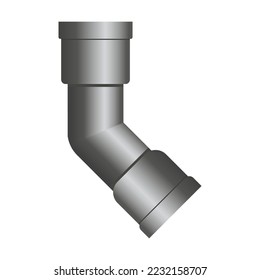 Pipe cartoon vector. Pipeline connection, valves, flanges, drains for system. Industrial concept